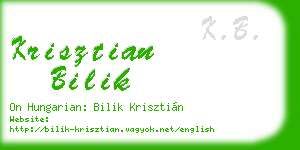 krisztian bilik business card