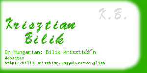 krisztian bilik business card